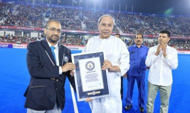 Odisha CM Naveen Patnaik  was awarded the recognition certificate from the Guinness Book of Records for Birsa Munda Hockey Stadium