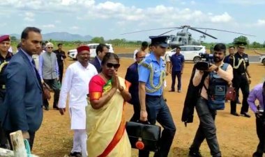 ରାଇରଙ୍ଗପୁରରେ ପହଞ୍ଚିଲେ ରାଷ୍ଟ୍ରପତି ଦ୍ରୌପଦୀ ମୁର୍ମୁ