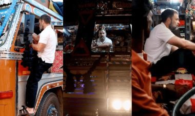 ଟ୍ରକରେ ଯାତ୍ରା କଲେ ରାହୁଲ ଗାନ୍ଧି