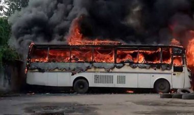 ବସ୍‌ରେ ନିଆଁ ଲାଗିଯିବାରୁ ୨୫ ମୃତ