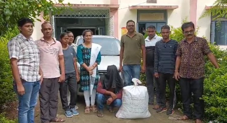 କାର ସହ ଗଞେଇ ଜବତ, ଜଣେ ବ୍ୟକ୍ତି ଗିରଫ