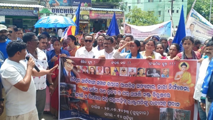 ମଣିପୁର ହିଂସାକୁ ଜୋରଦାର ପ୍ରତିବାଦ