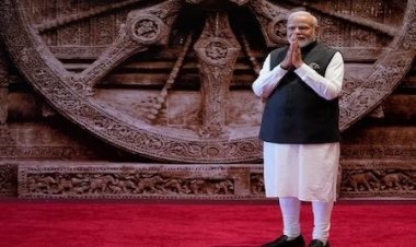 ଜି-୨୦ ସମ୍ମିଳନୀ ସଭାସ୍ଥଳରେ ଶୋଭା ପାଉଛି କୋଣାର୍କ ଚକ