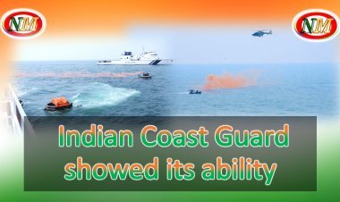 The Indian Coast Guard showed its ability in the Mid Sea