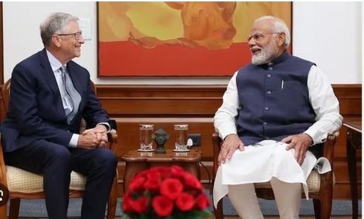 ମୋଦି ବିଲ୍ଗେଟ୍ସ ଭେଟଘାଟ; ଡିଜିଟାଲ ସୁବିଧାକୁ ନେଇ କଲେ ଆଲୋଚନା