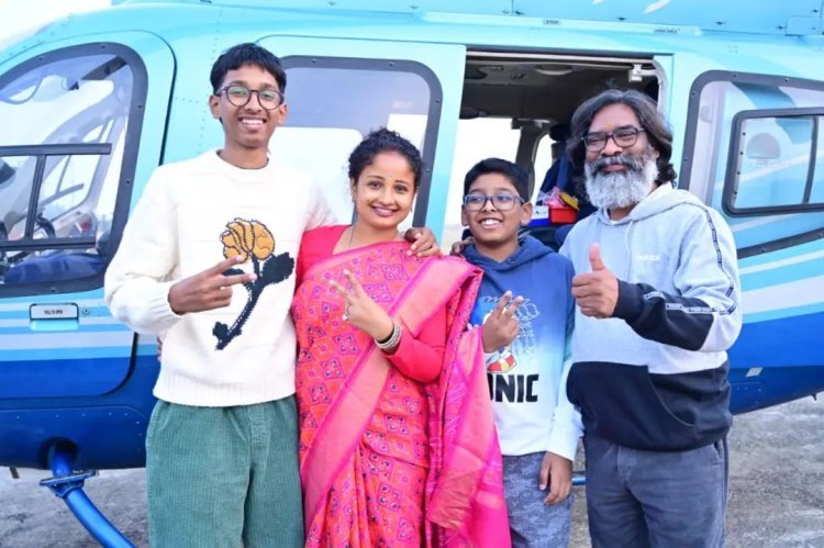 ପତ୍ନୀଙ୍କୁ ବିଜୟର ଶ୍ରେୟ ଦେଲେ ହେମନ୍ତ ସୋରେନ